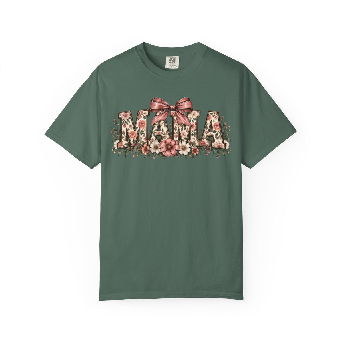 Mama Floral Bow Tee