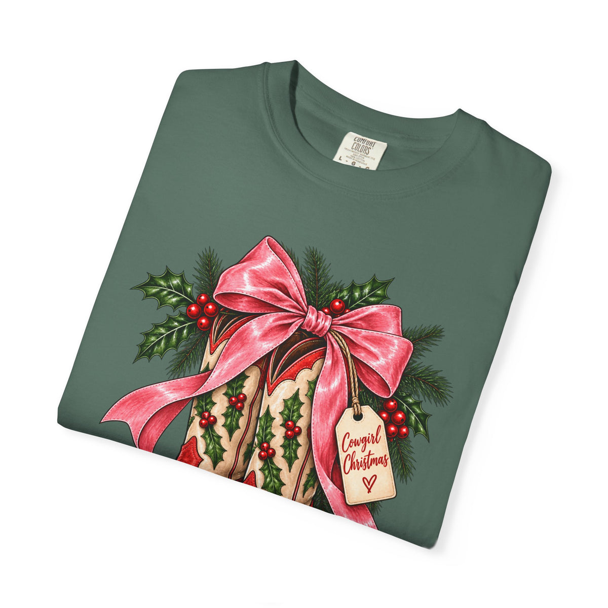 Christmas Cowboy Boots T-Shirt