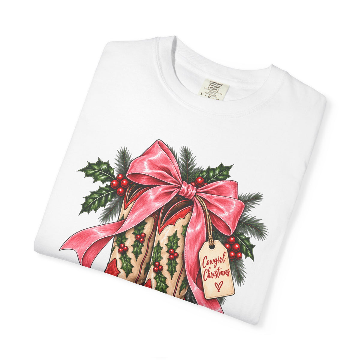 Christmas Cowboy Boots T-Shirt