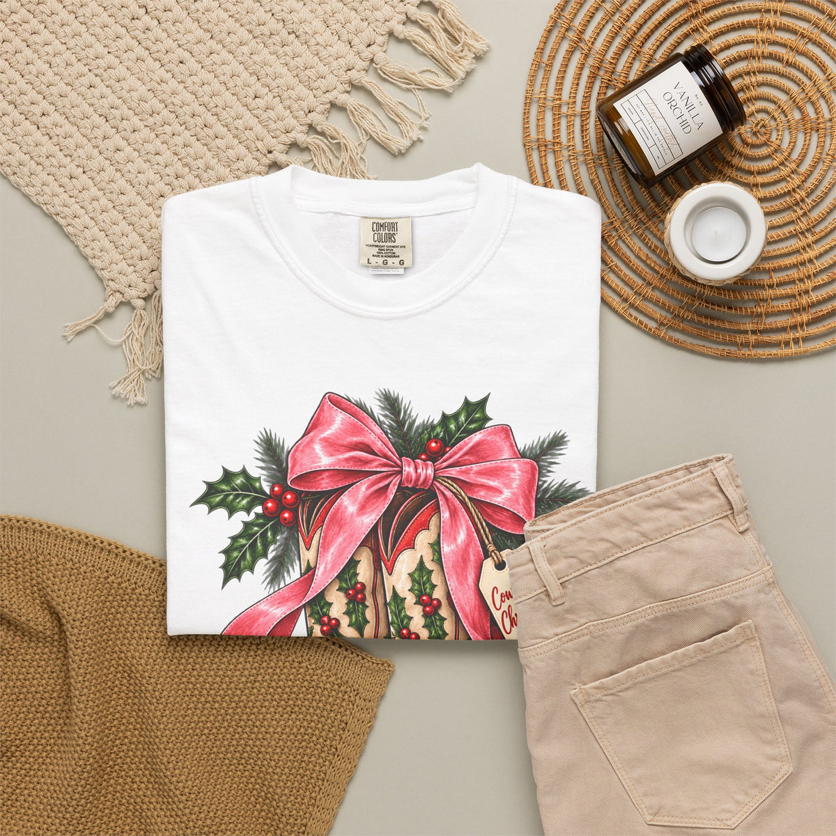 Christmas Cowboy Boots T-Shirt
