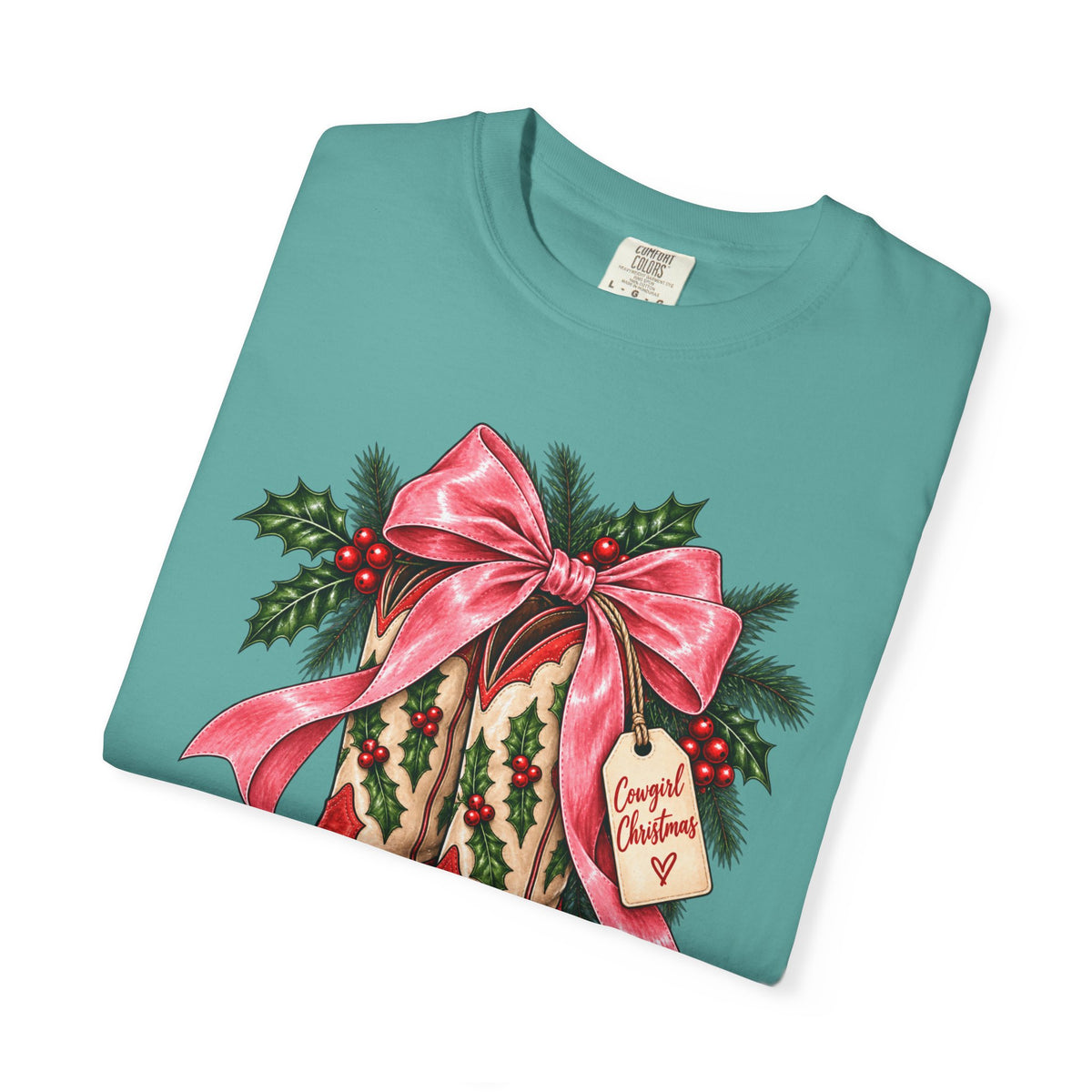 Christmas Cowboy Boots T-Shirt