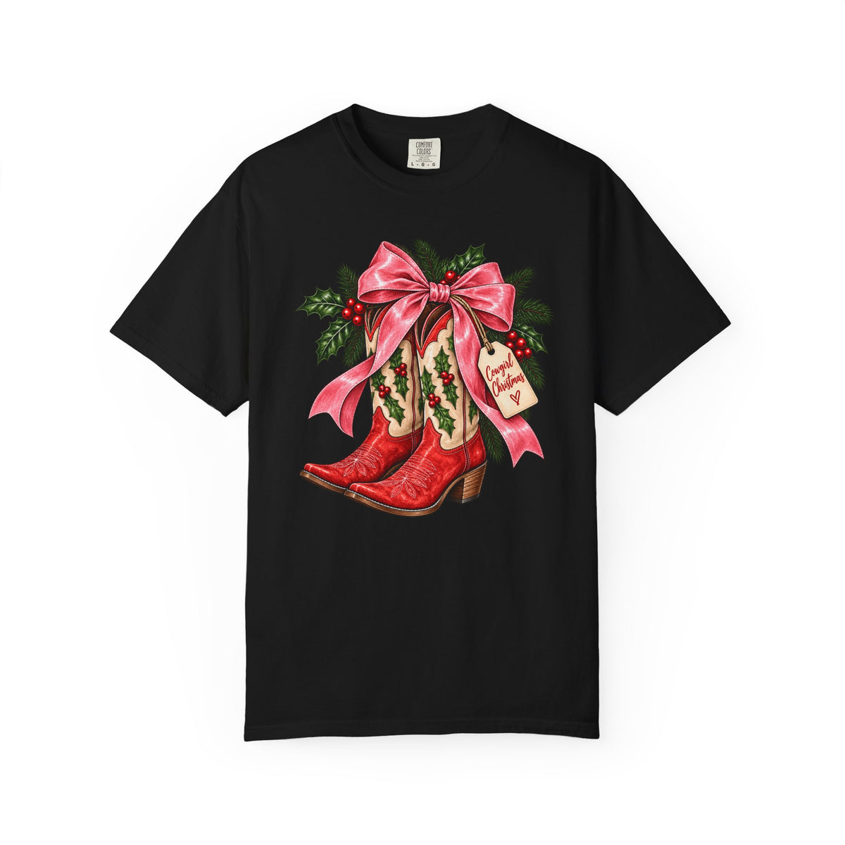 Christmas Cowboy Boots T-Shirt