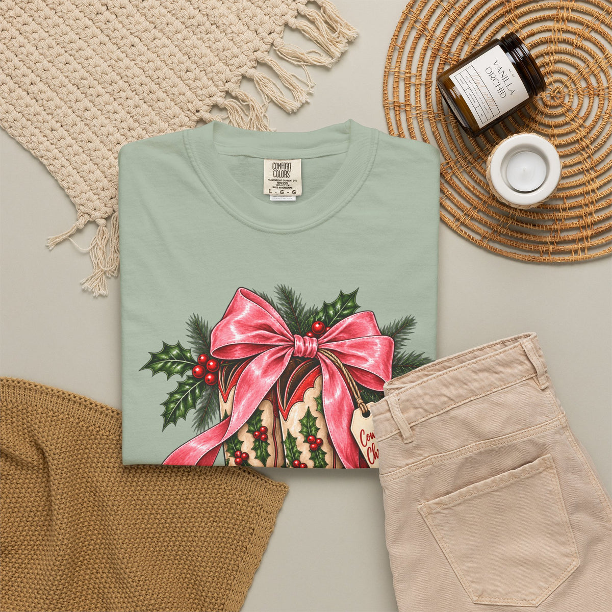 Christmas Cowboy Boots T-Shirt