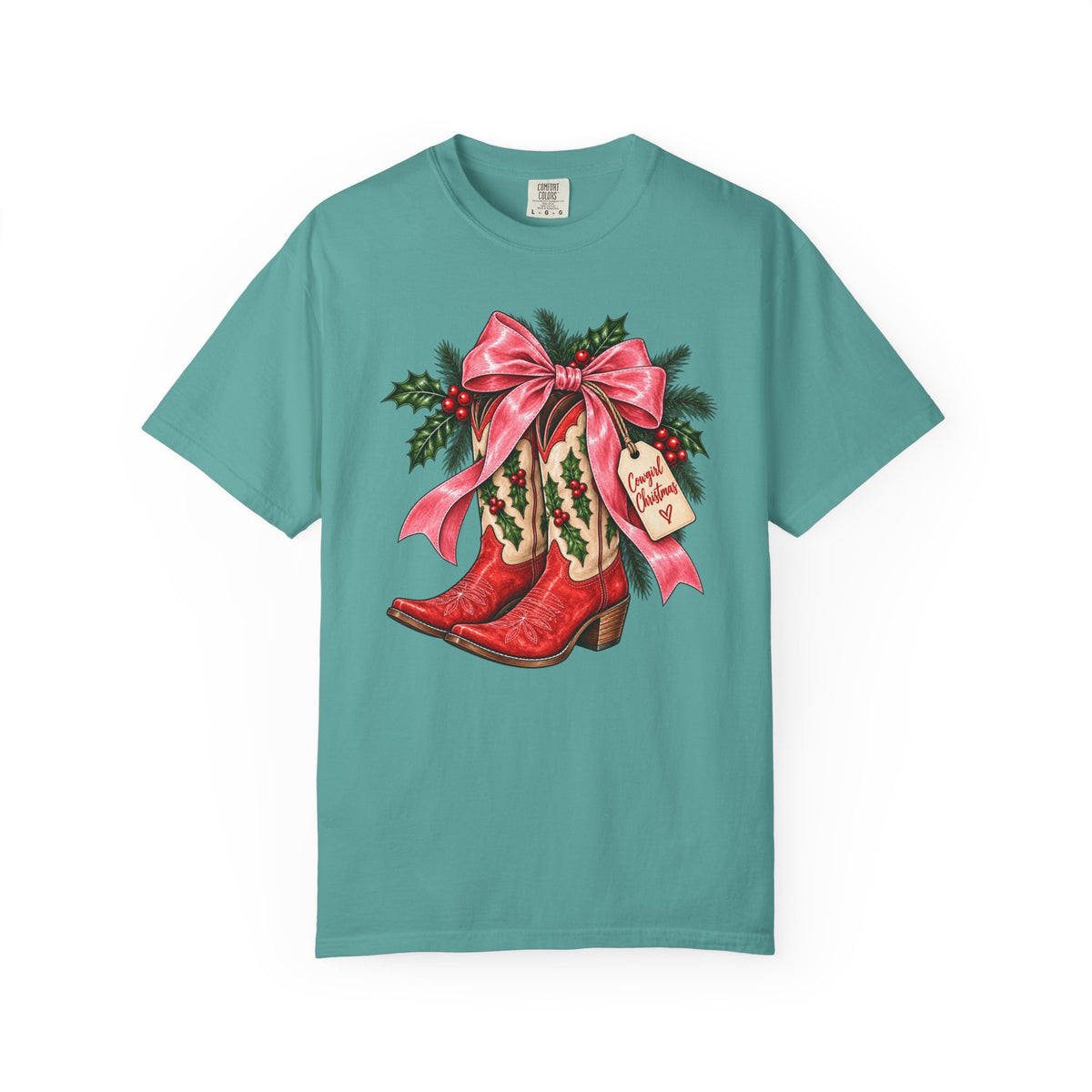 Christmas Cowboy Boots T-Shirt