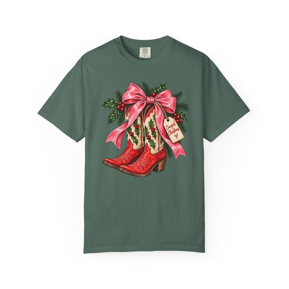 Christmas Cowboy Boots T-Shirt