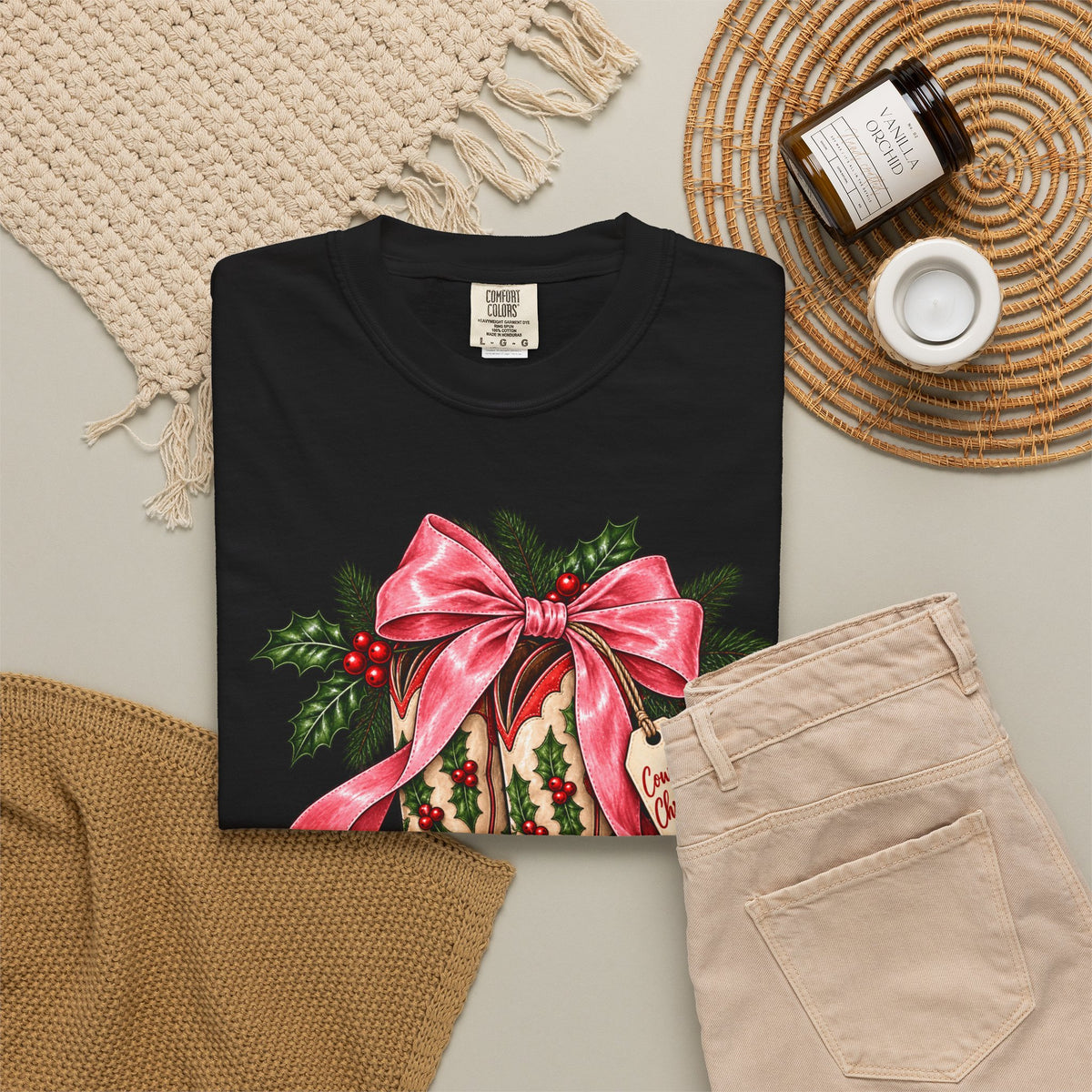 Christmas Cowboy Boots T-Shirt