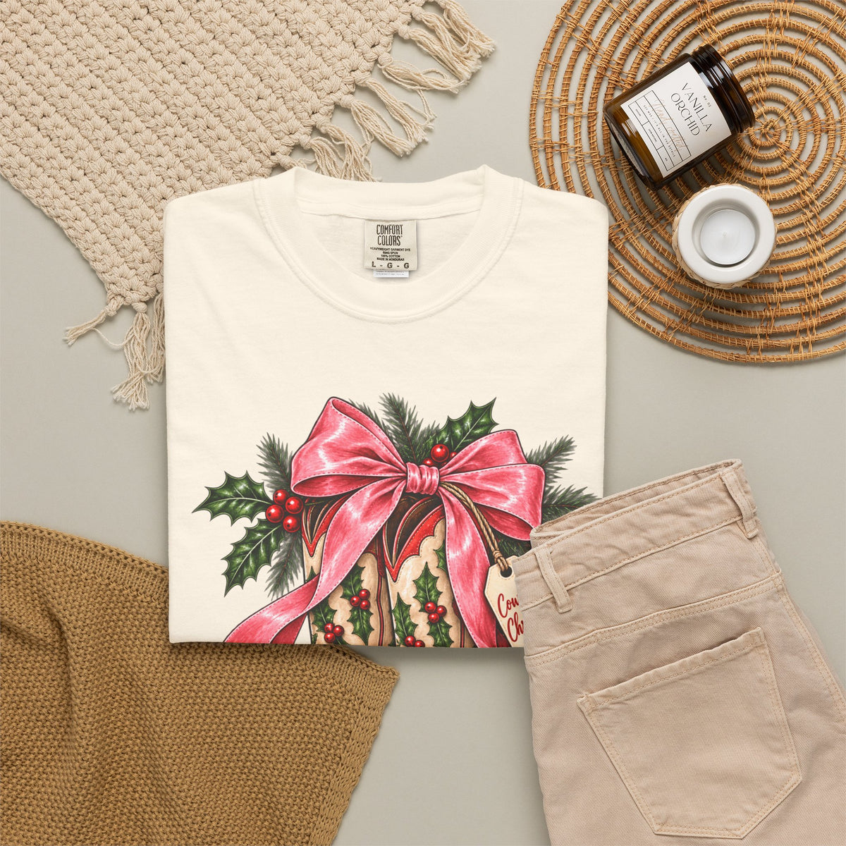Christmas Cowboy Boots T-Shirt