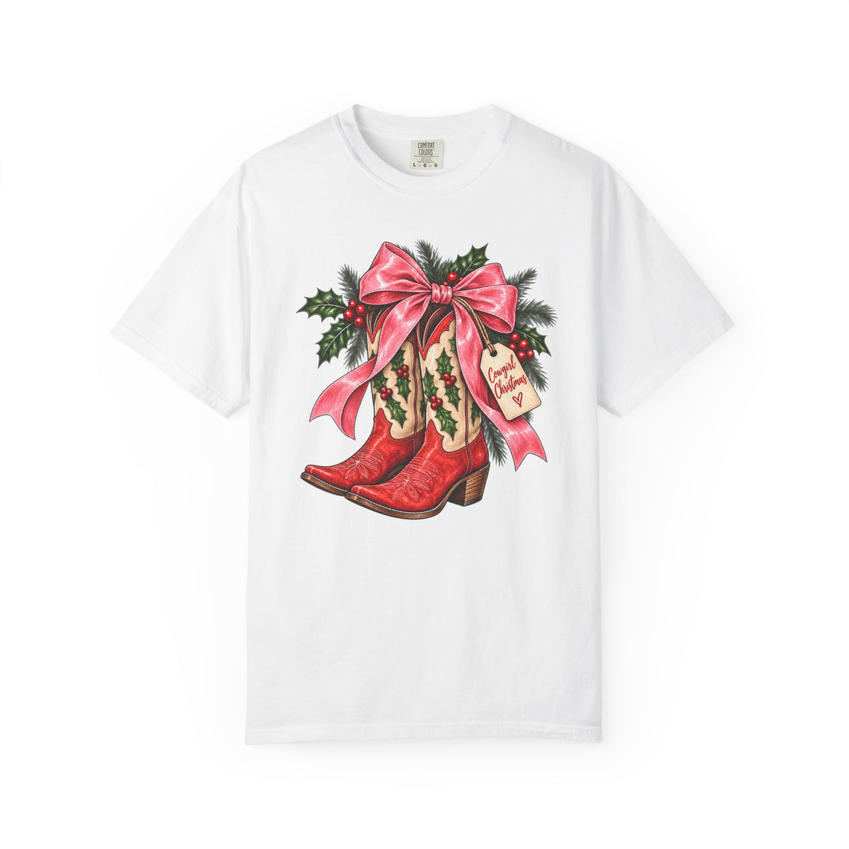 Christmas Cowboy Boots T-Shirt