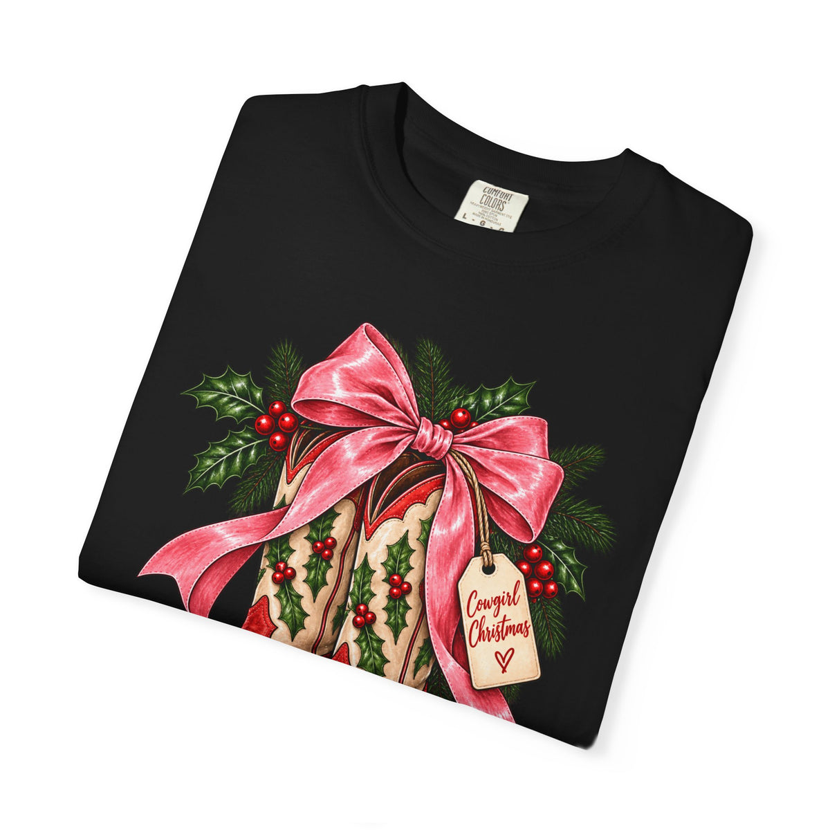 Christmas Cowboy Boots T-Shirt