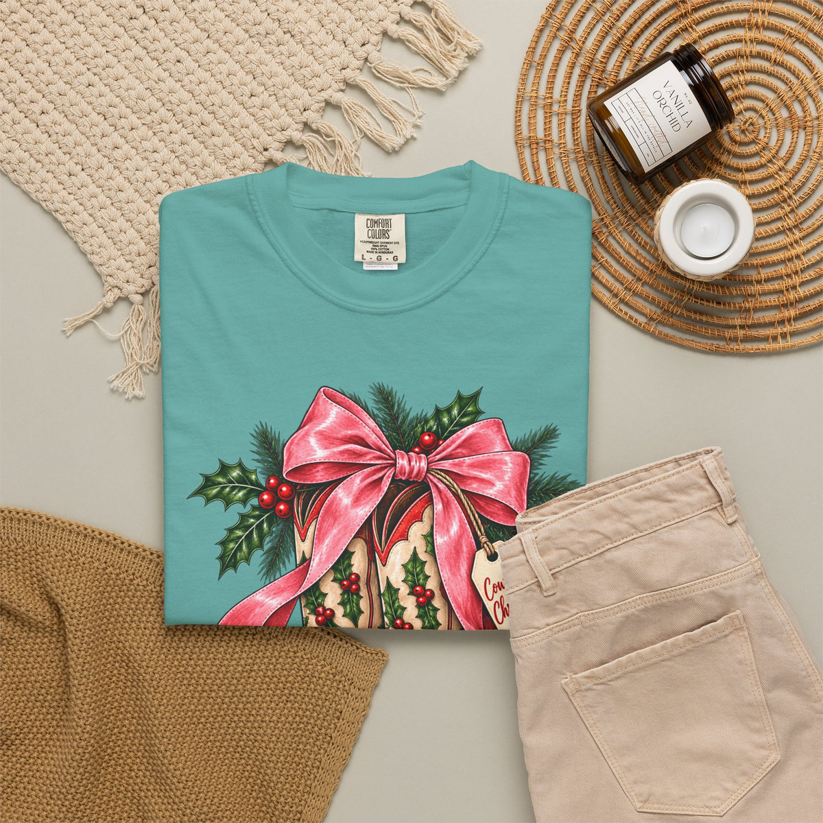 Christmas Cowboy Boots T-Shirt