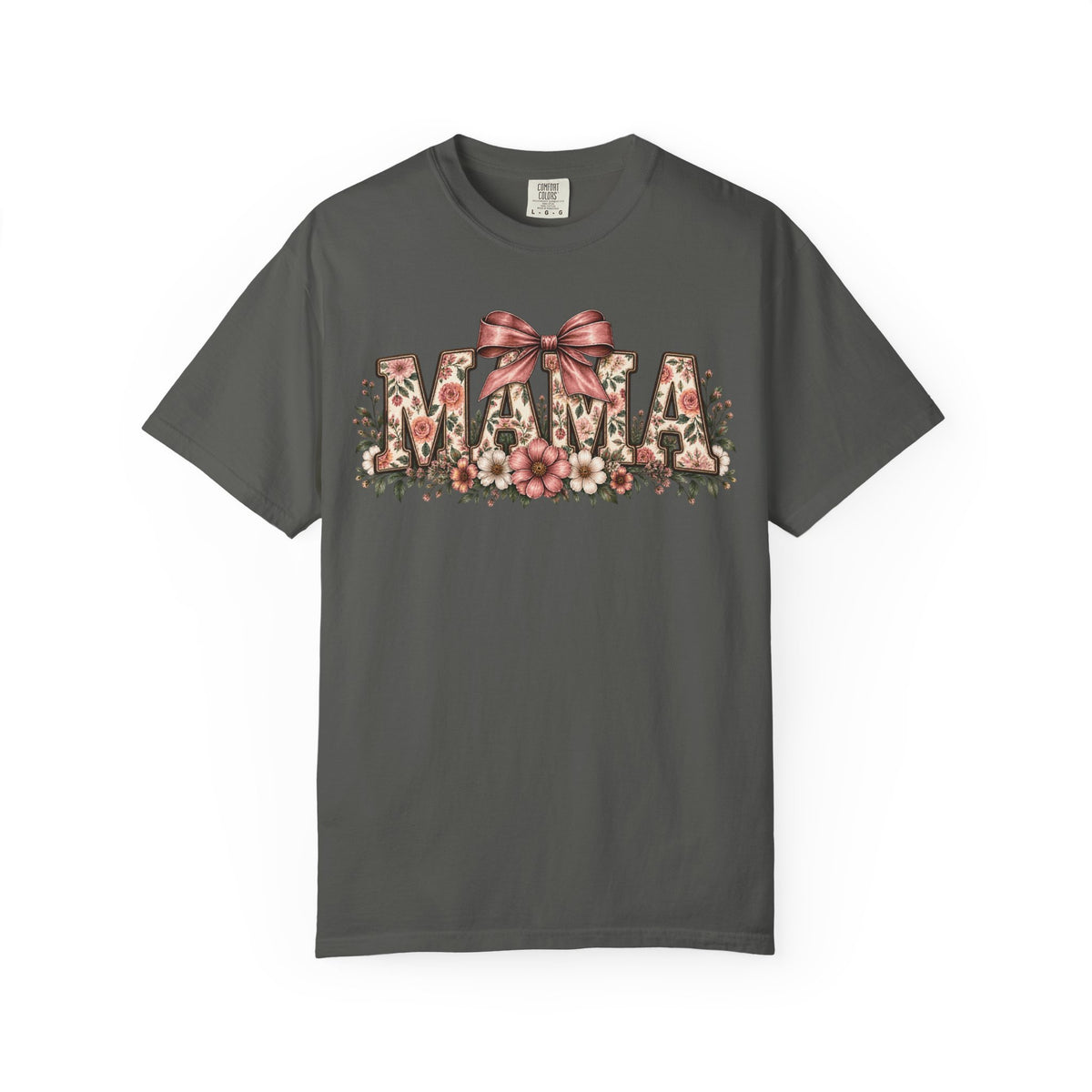 Mama Floral Bow Tee