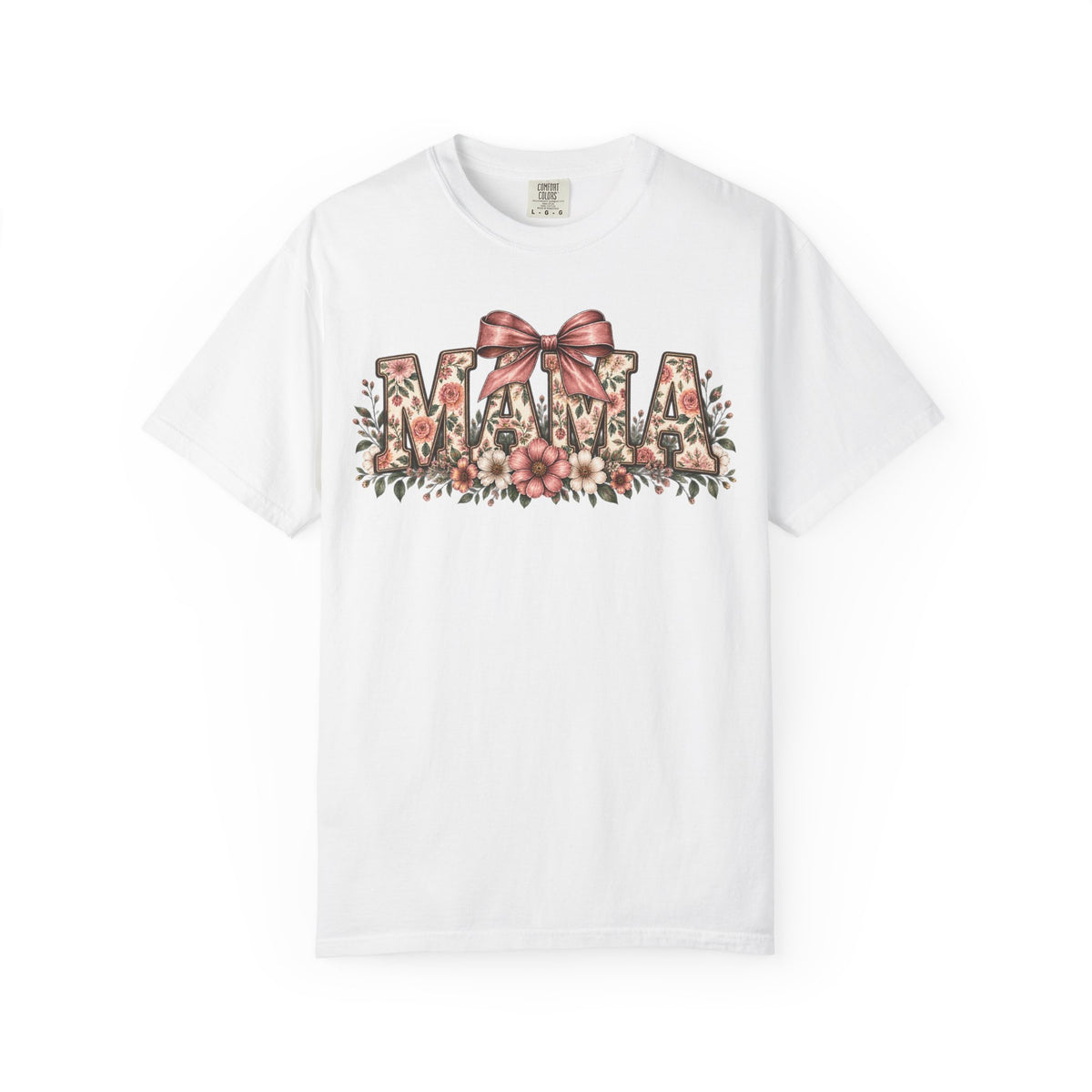 Mama Floral Bow Tee