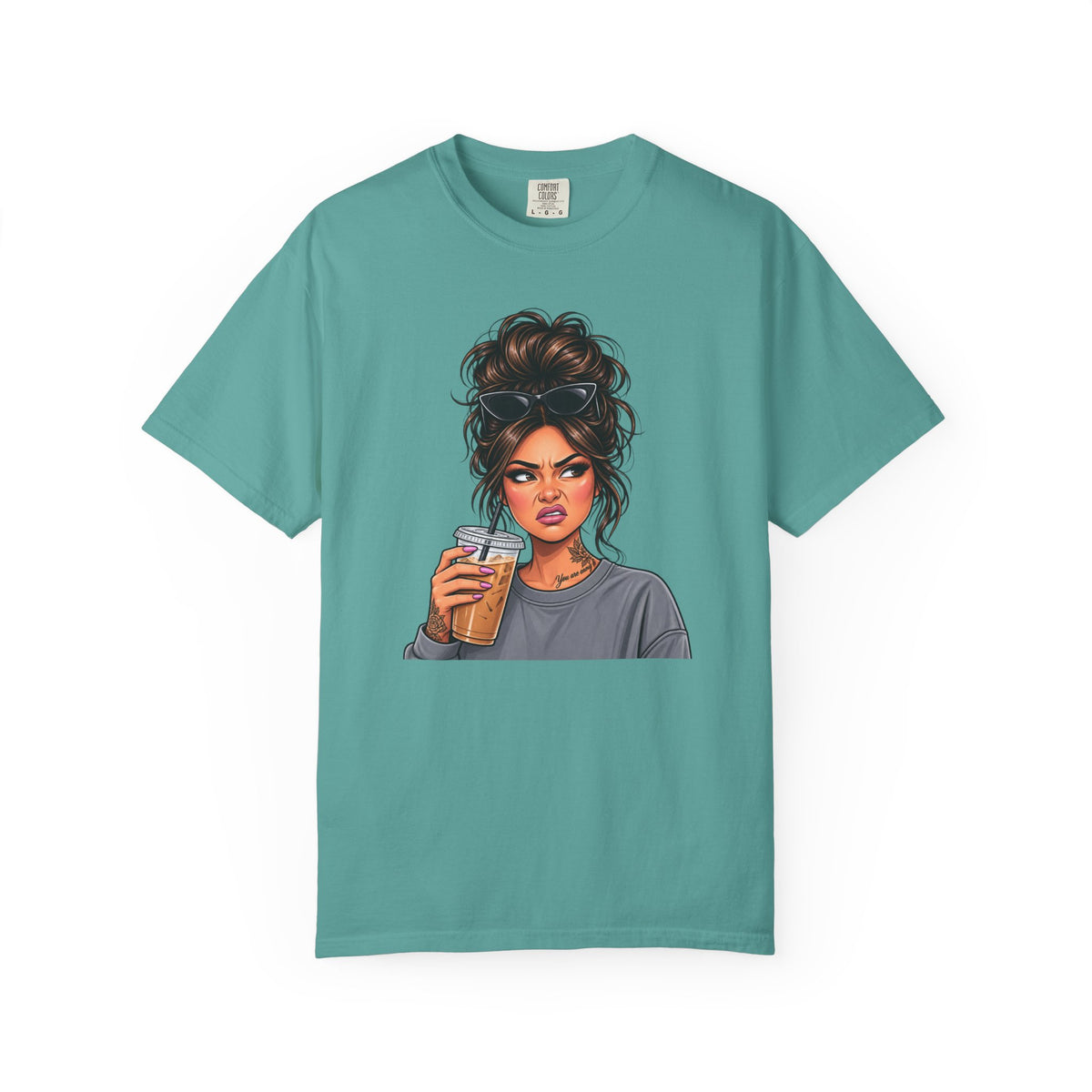 Iced Coffee Girl Custom T-Shirt