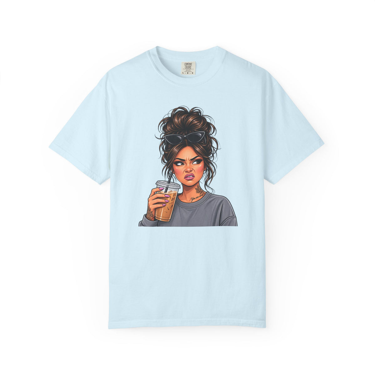 Iced Coffee Girl Custom T-Shirt